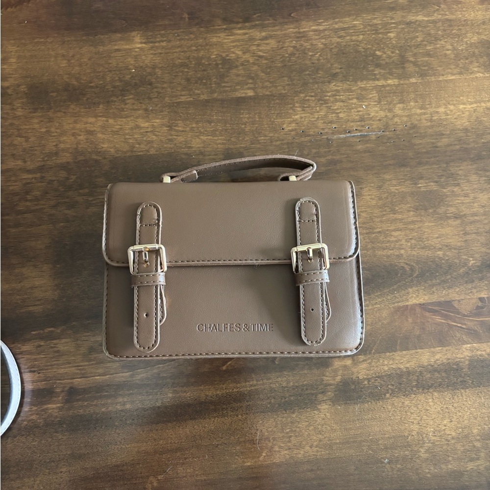 Chalfes & Times Tan Buckle Crossbody Bag